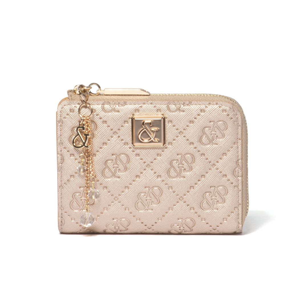 PINKY&DIANNE &ユニオン L字ファスナー折り財布 ゴールド