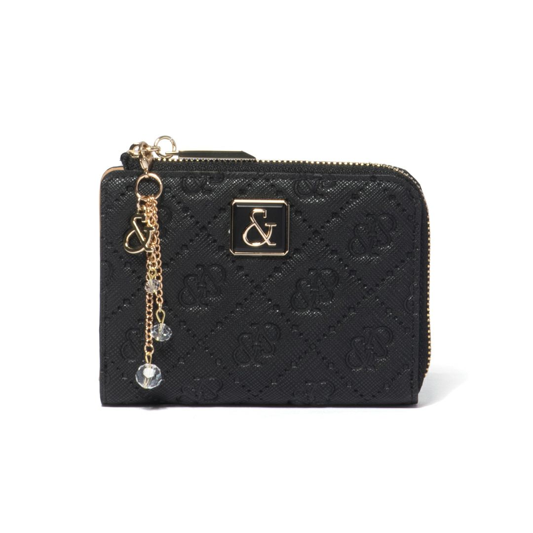 PINKY&DIANNE &ユニオン L字ファスナー折り財布 ブラック