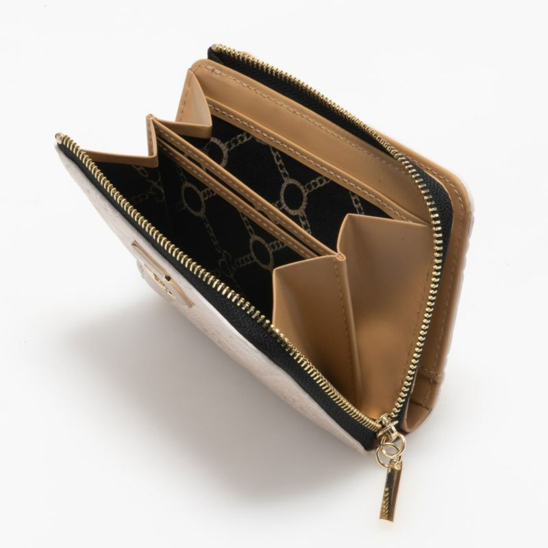 PINKY&DIANNE &ユニオン L字ファスナー折り財布 パールホワイト