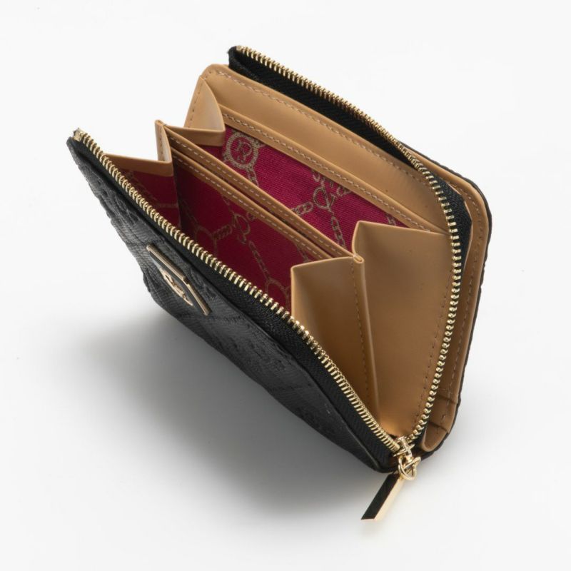 PINKY&DIANNE &ユニオン L字ファスナー折り財布 ブラック