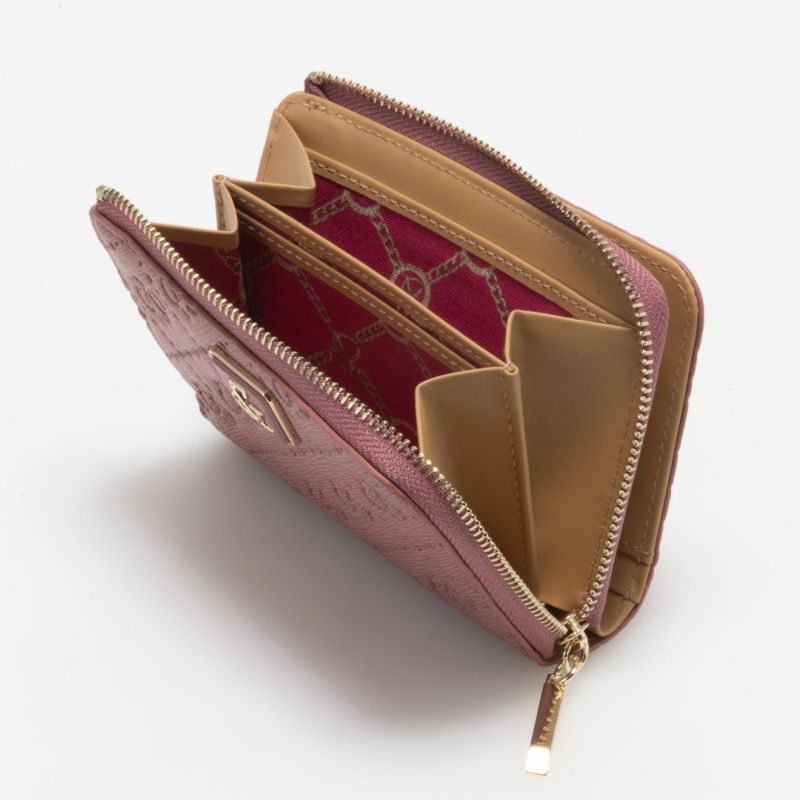 PINKY&DIANNE &ユニオン L字ファスナー折り財布 ローズピンク