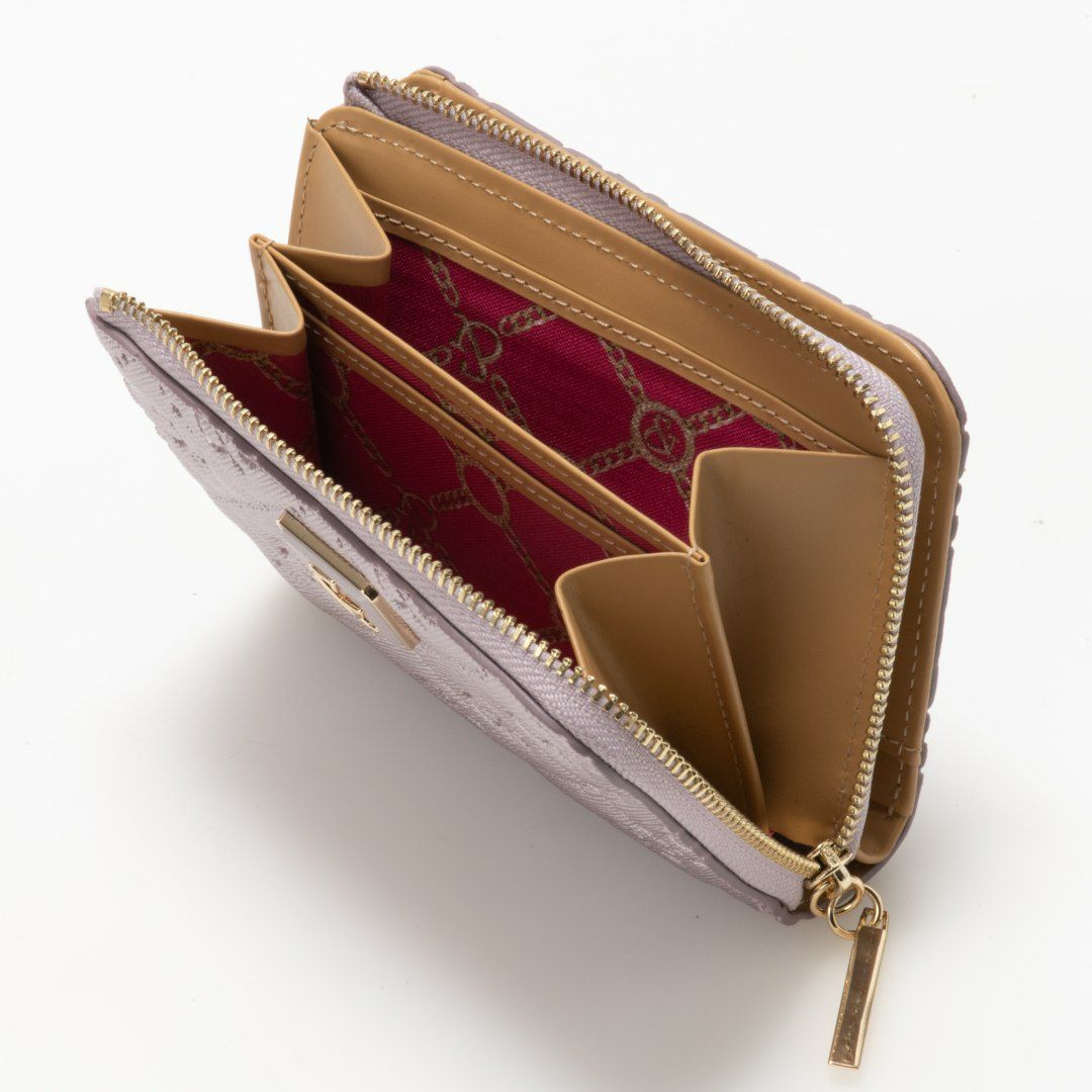 PINKY&DIANNE &ユニオン L字ファスナー折り財布 ラベンダー