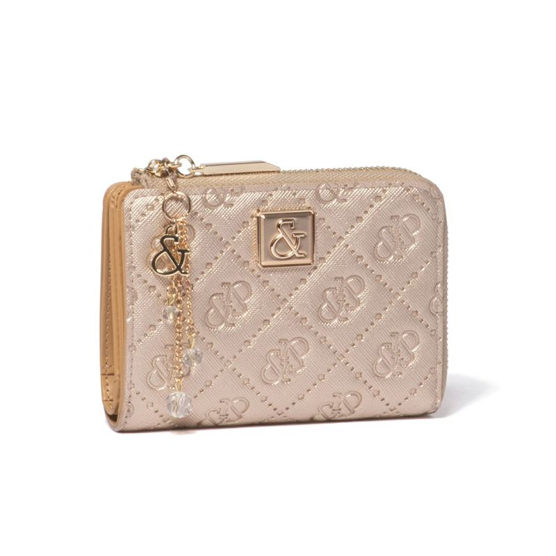 PINKY&DIANNE &ユニオン L字ファスナー折り財布 ゴールド