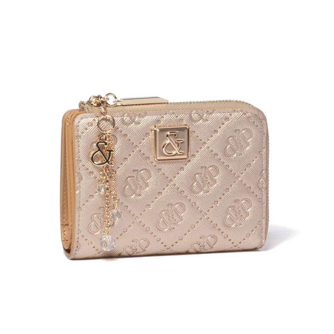 PINKY&DIANNE &ユニオン L字ファスナー折り財布 ゴールド