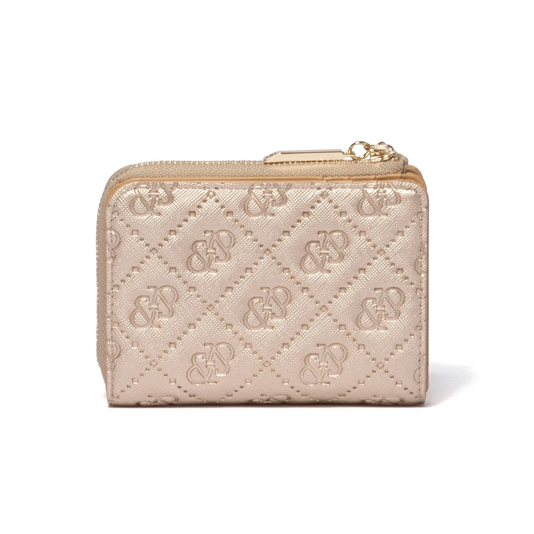 PINKY&DIANNE &ユニオン L字ファスナー折り財布 ゴールド