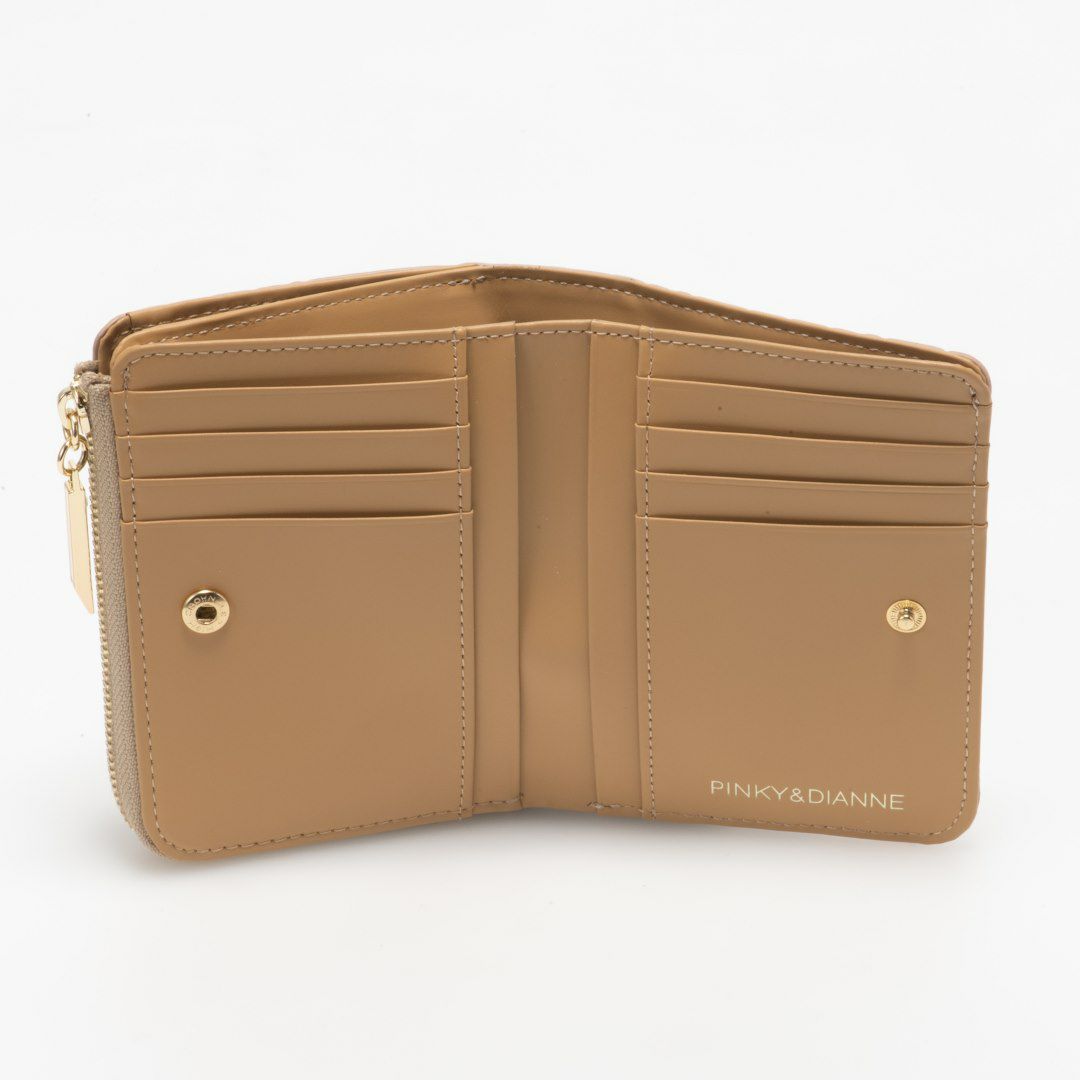 PINKY&DIANNE &ユニオン L字ファスナー折り財布 ゴールド