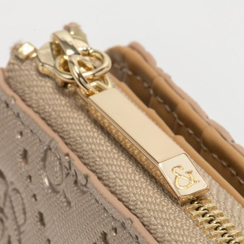 PINKY&DIANNE &ユニオン L字ファスナー折り財布 ゴールド