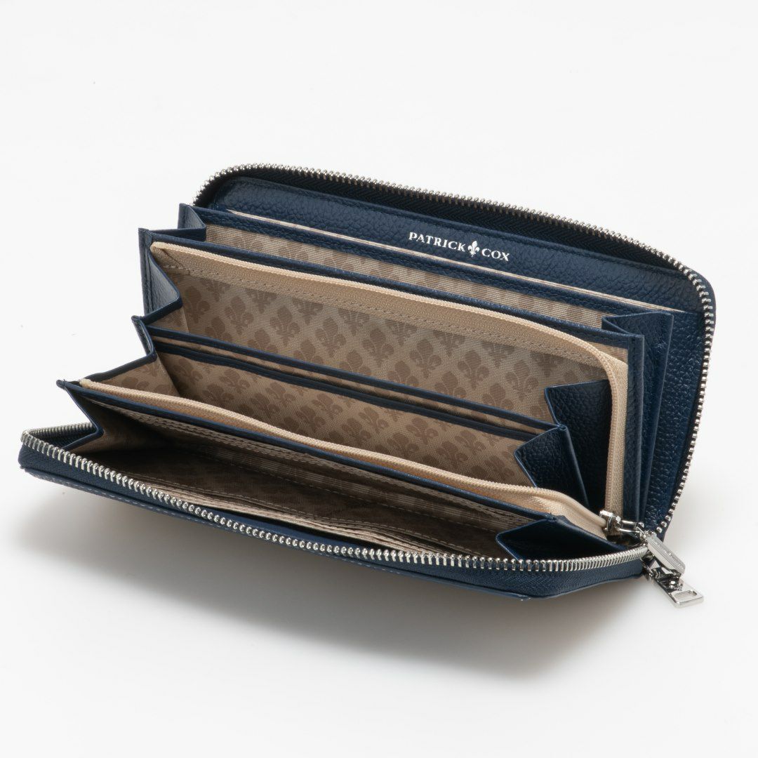 PATRICK COX バロン2 ラウンドファスナー長財布 ネイビー