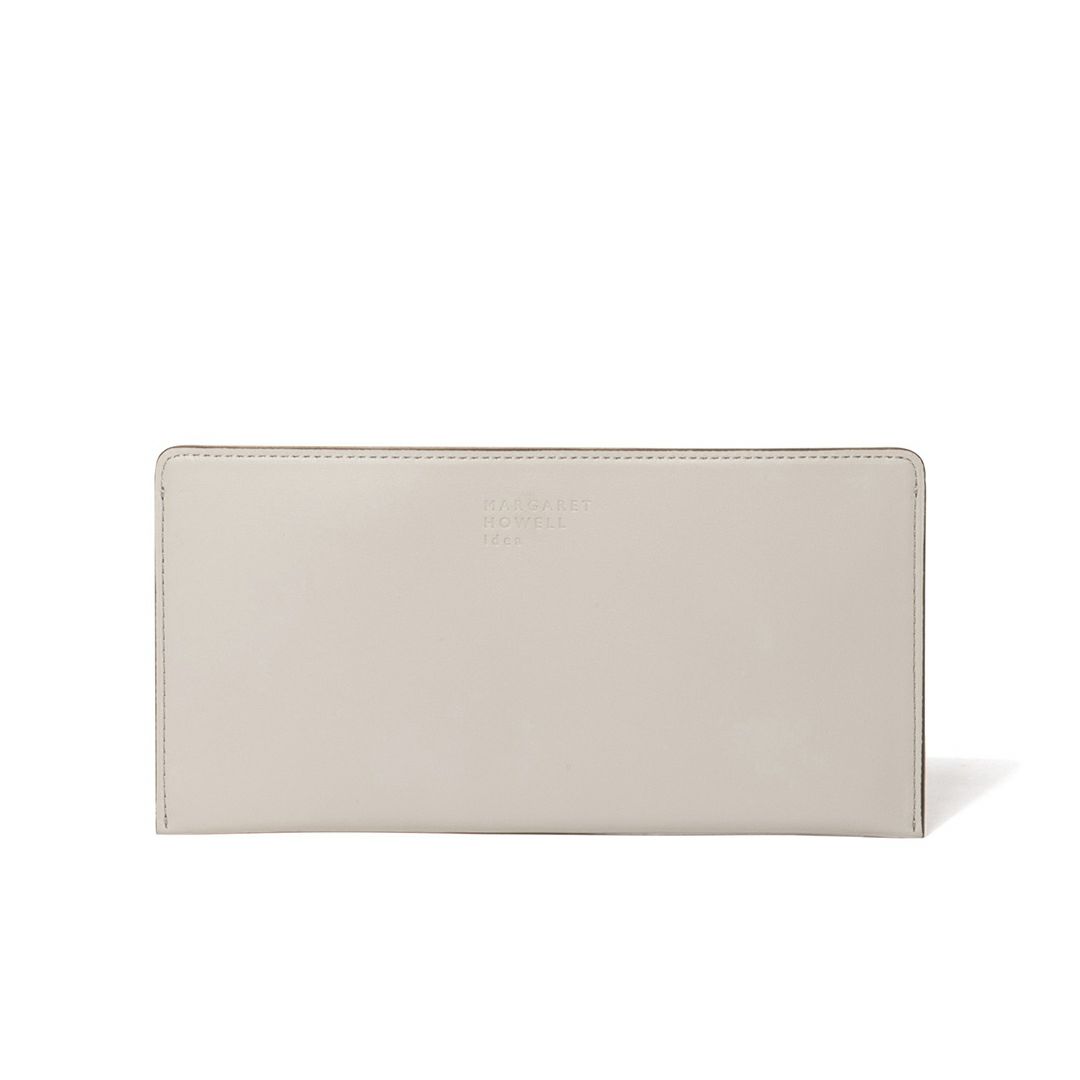 ◆高級レザー◆ 新品　MARGARET HOWELL 長財布　グレー　M5 MARGARET HOWELL idea 【正規販売店】MARGARET ボウ 薄型長財布