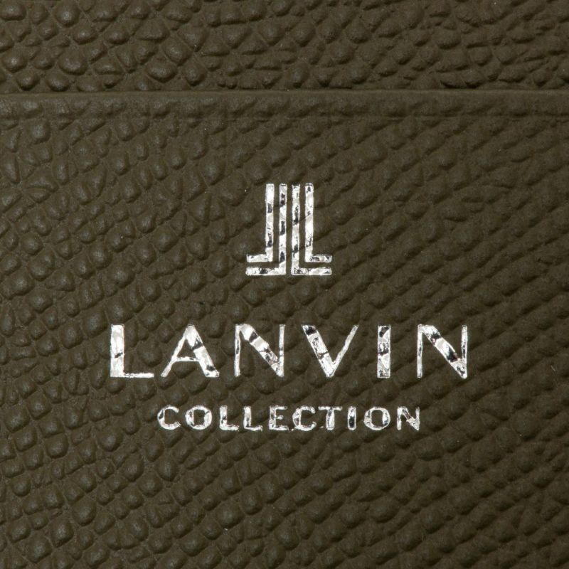 LANVIN COLLECTION THIN CONSTRUCTION 折り財布 カーキ