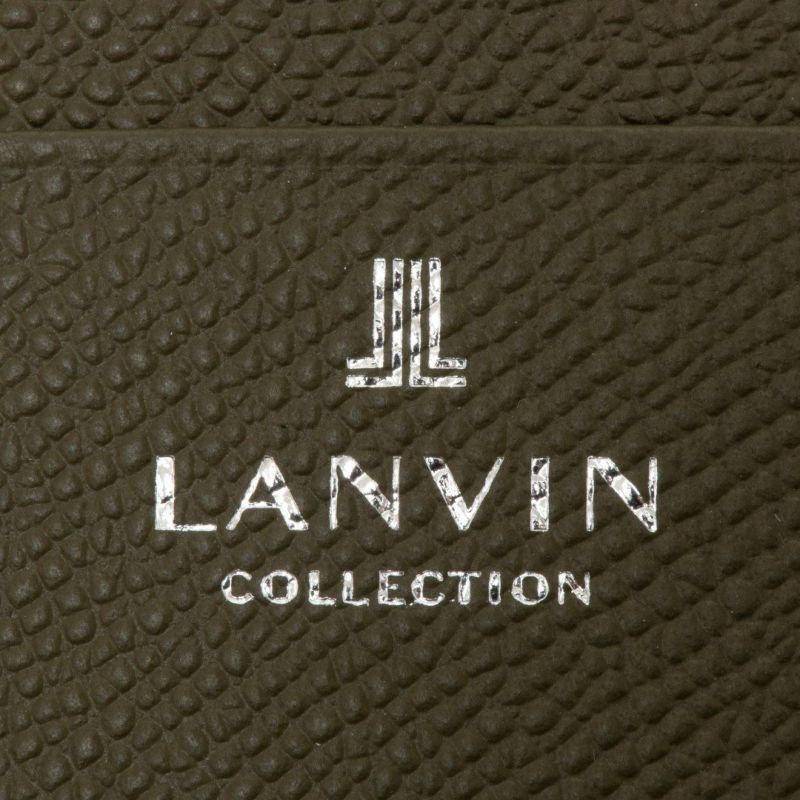 LANVIN COLLECTION THIN CONSTRUCTION 折り財布 カーキ