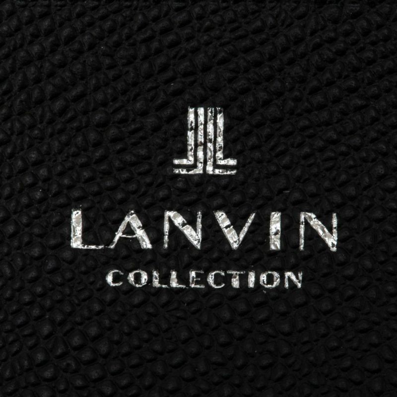 LANVIN COLLECTION THIN CONSTRUCTION 小銭入れ付き三つ折り財布 ブラック