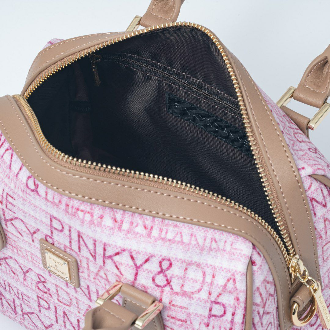 PINKY&DIANNEミックスツイード 2WAYボストン ピンク