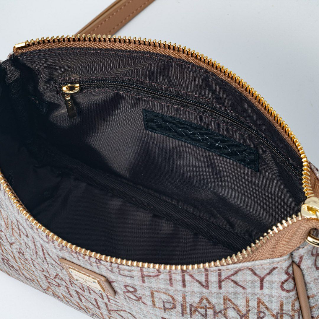 PINKY&DIANNEミックスツイード ショルダー ベージュ