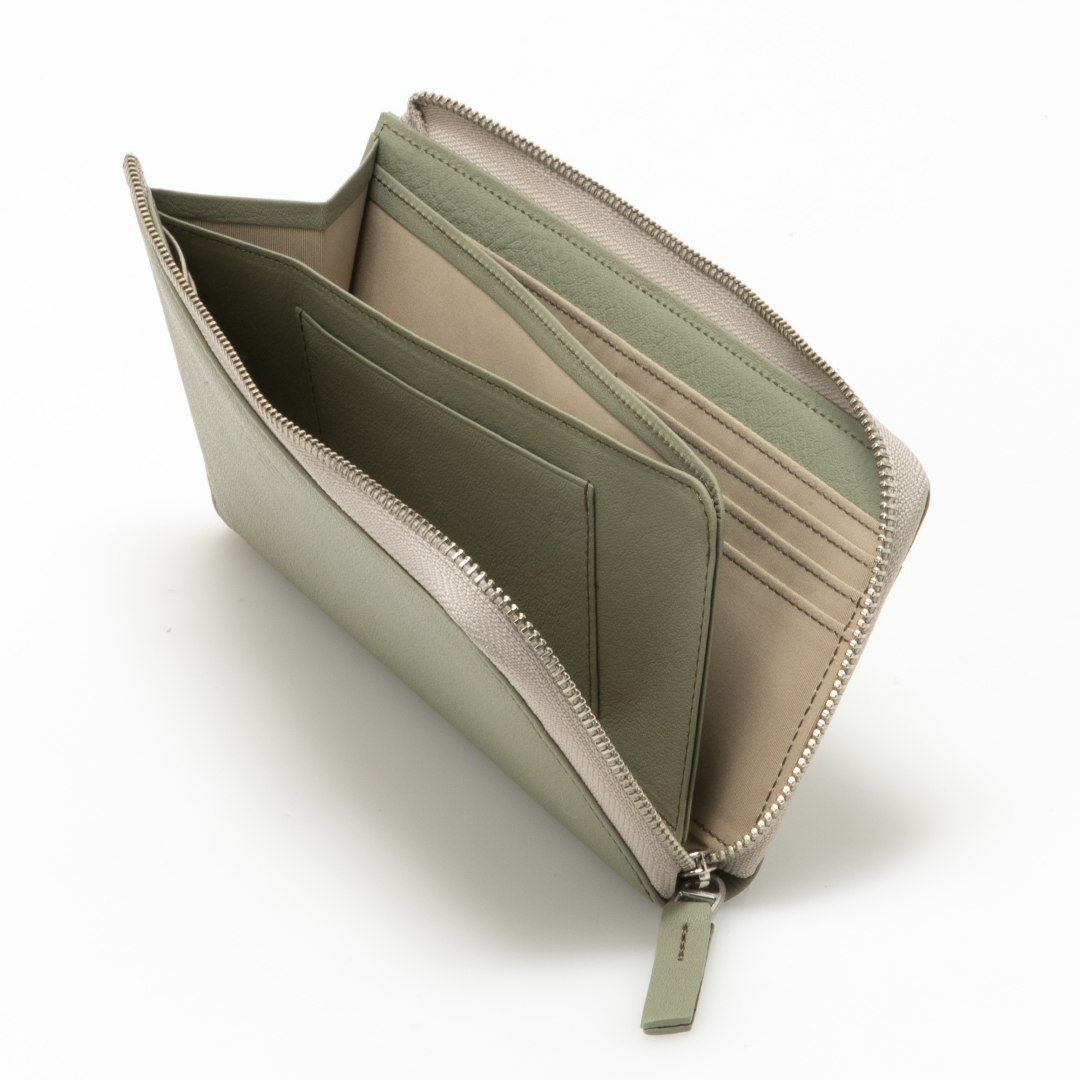 MARGARET HOWELL idea キール L字ファスナー長財布 オリーブ