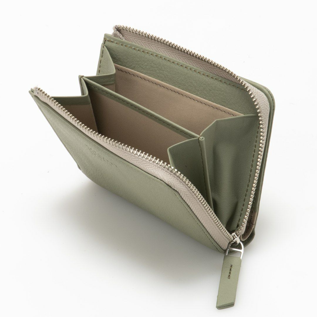 MARGARET HOWELL idea キール L字ファスナー折り財布 オリーブ