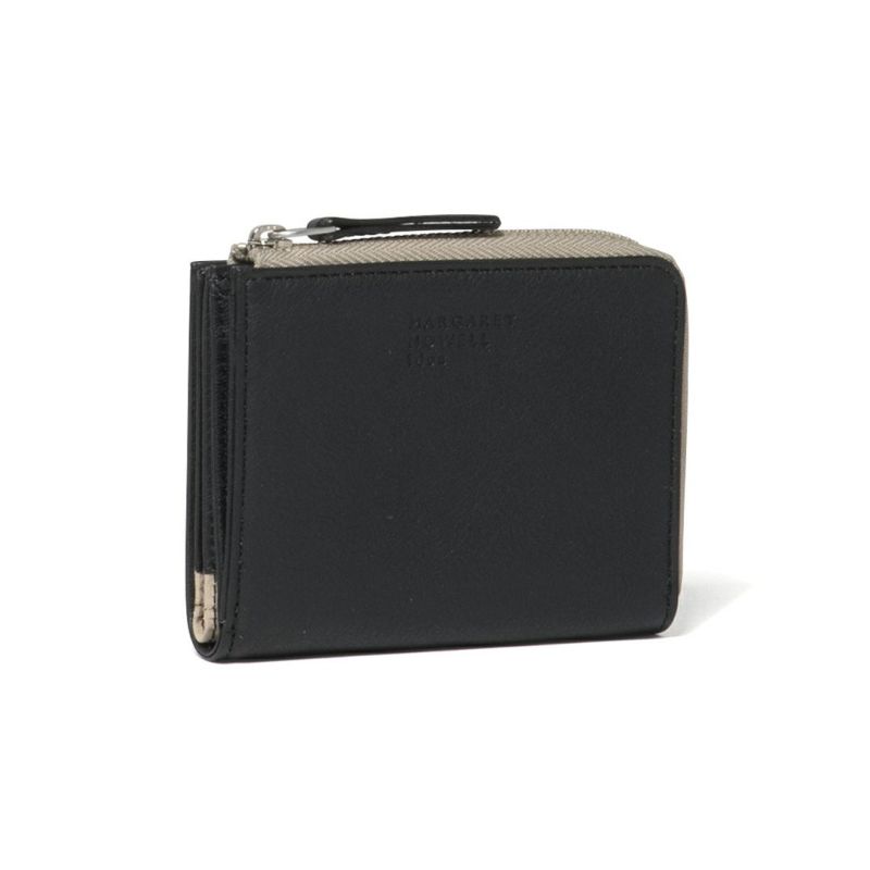 MARGARET HOWELL idea キール L字ファスナー折り財布 ブラック
