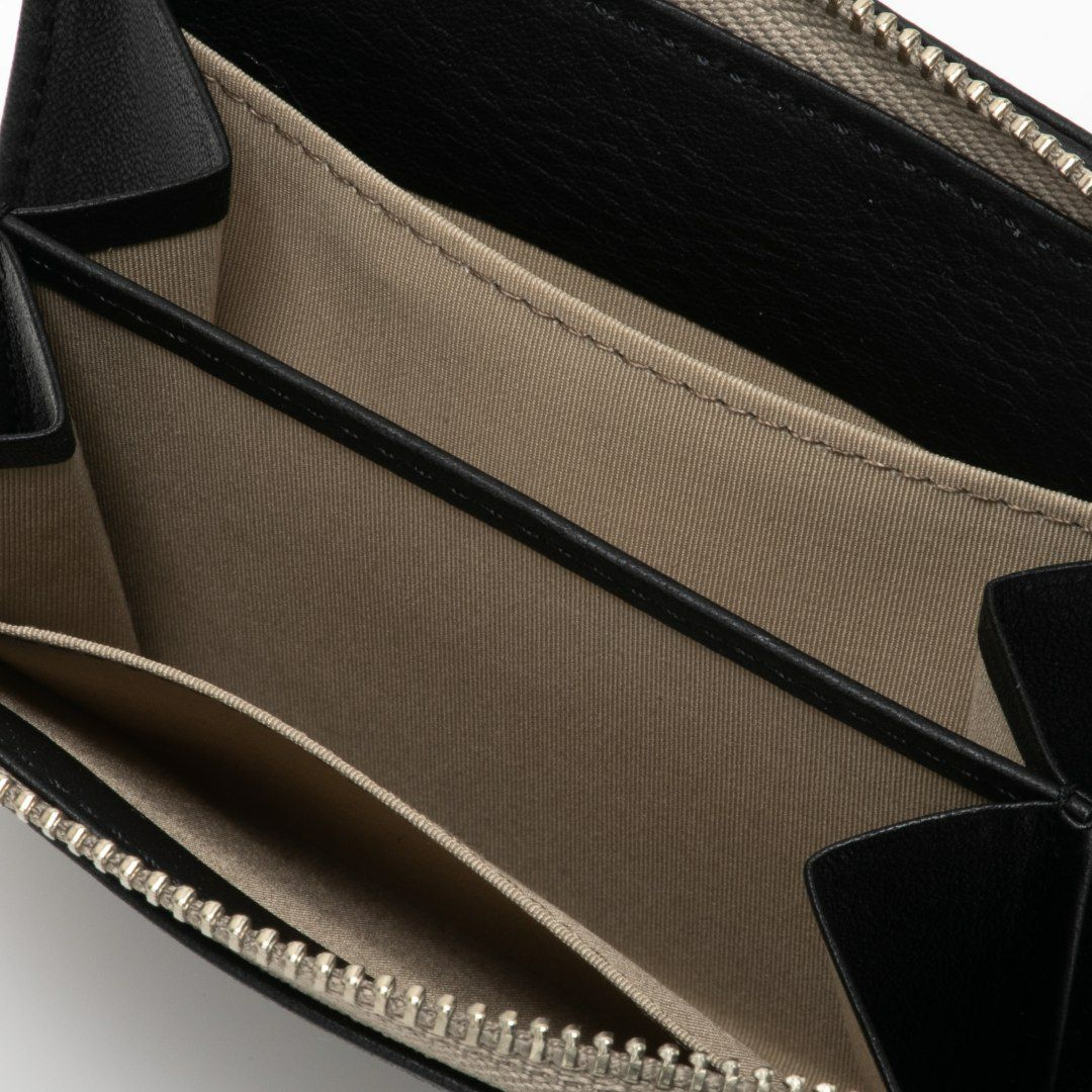 MARGARET HOWELL idea キール L字ファスナー折り財布 ブラック