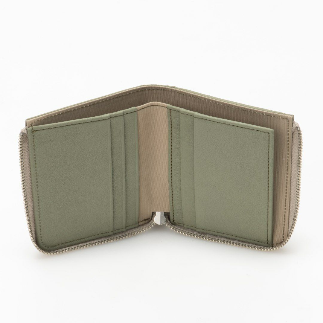 MARGARET HOWELL idea キール BOX折り財布 オリーブ