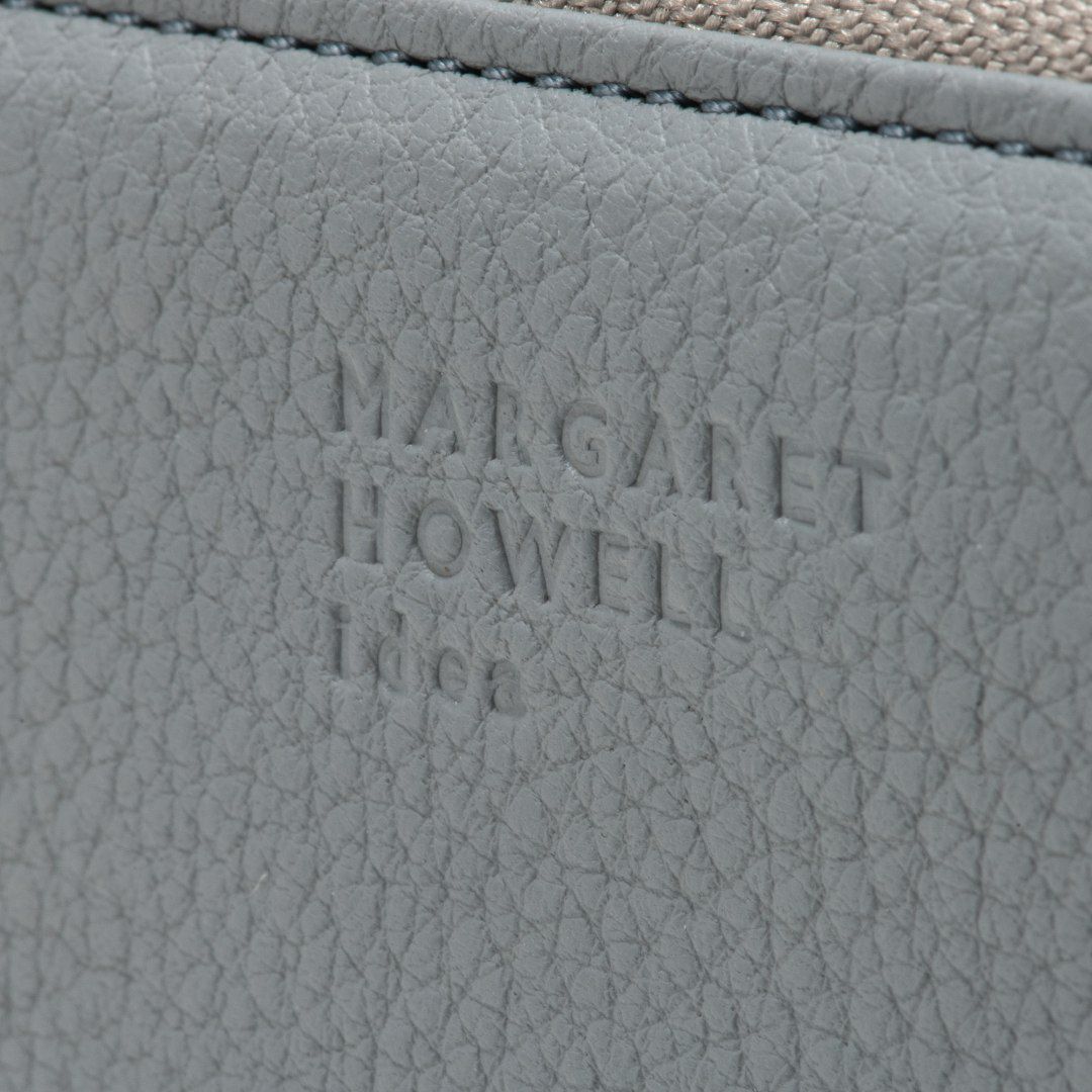 MARGARET HOWELL idea キール BOX折り財布 ブルーグレー