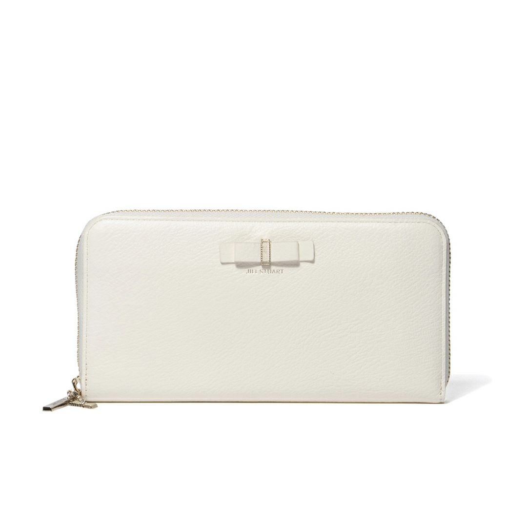 JILL STUART ミスティ ラウンドファスナー長財布 ホワイト