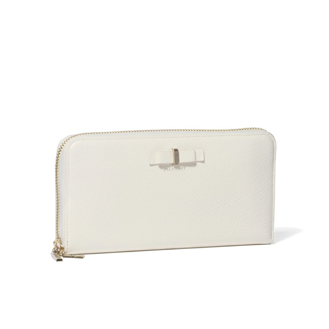 JILL STUART ミスティ ラウンドファスナー長財布 ホワイト