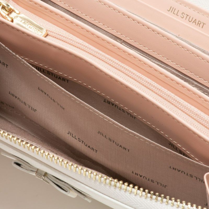 JILL STUART ミスティ ラウンドファスナー長財布 ホワイト