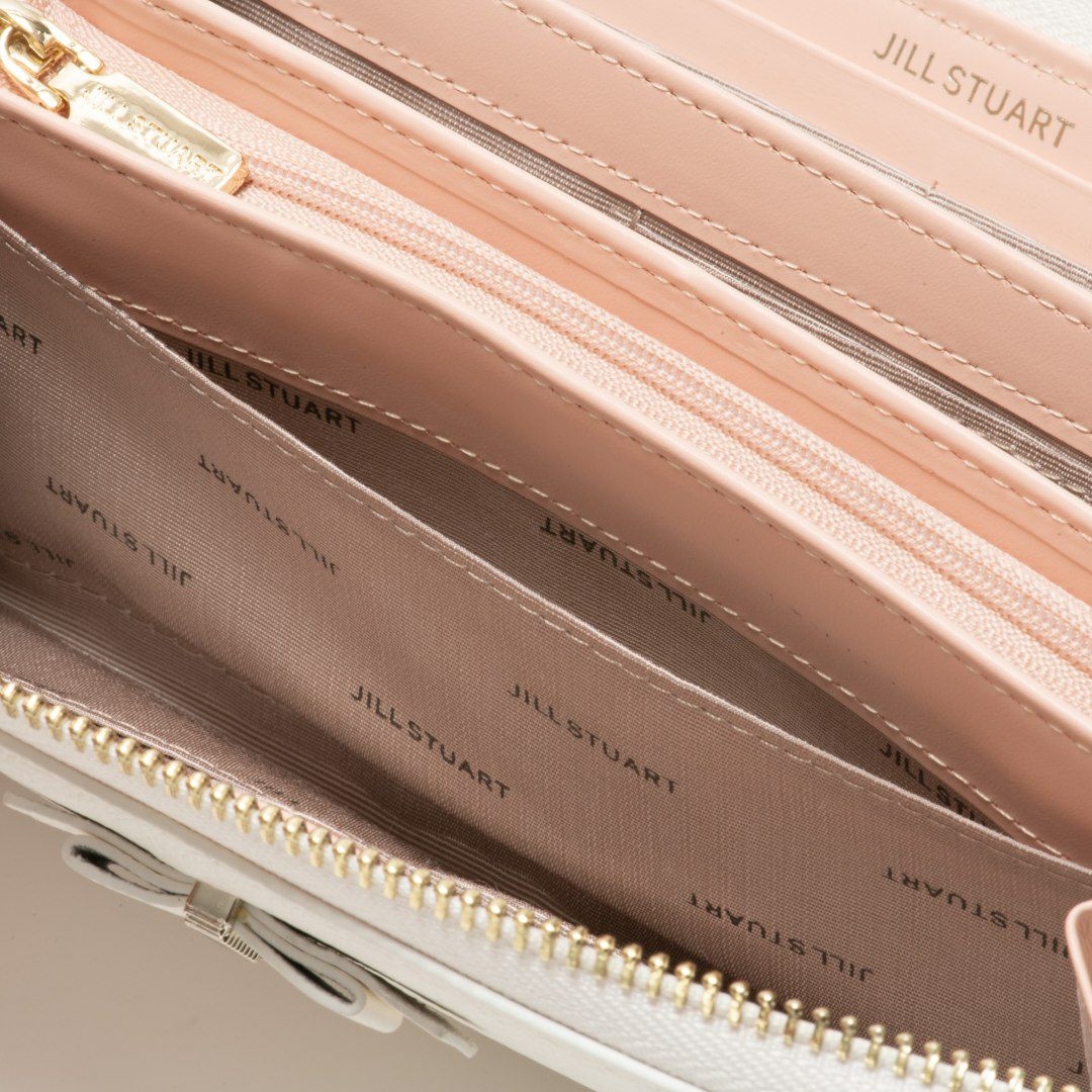 JILL STUART ミスティ ラウンドファスナー長財布 ホワイト