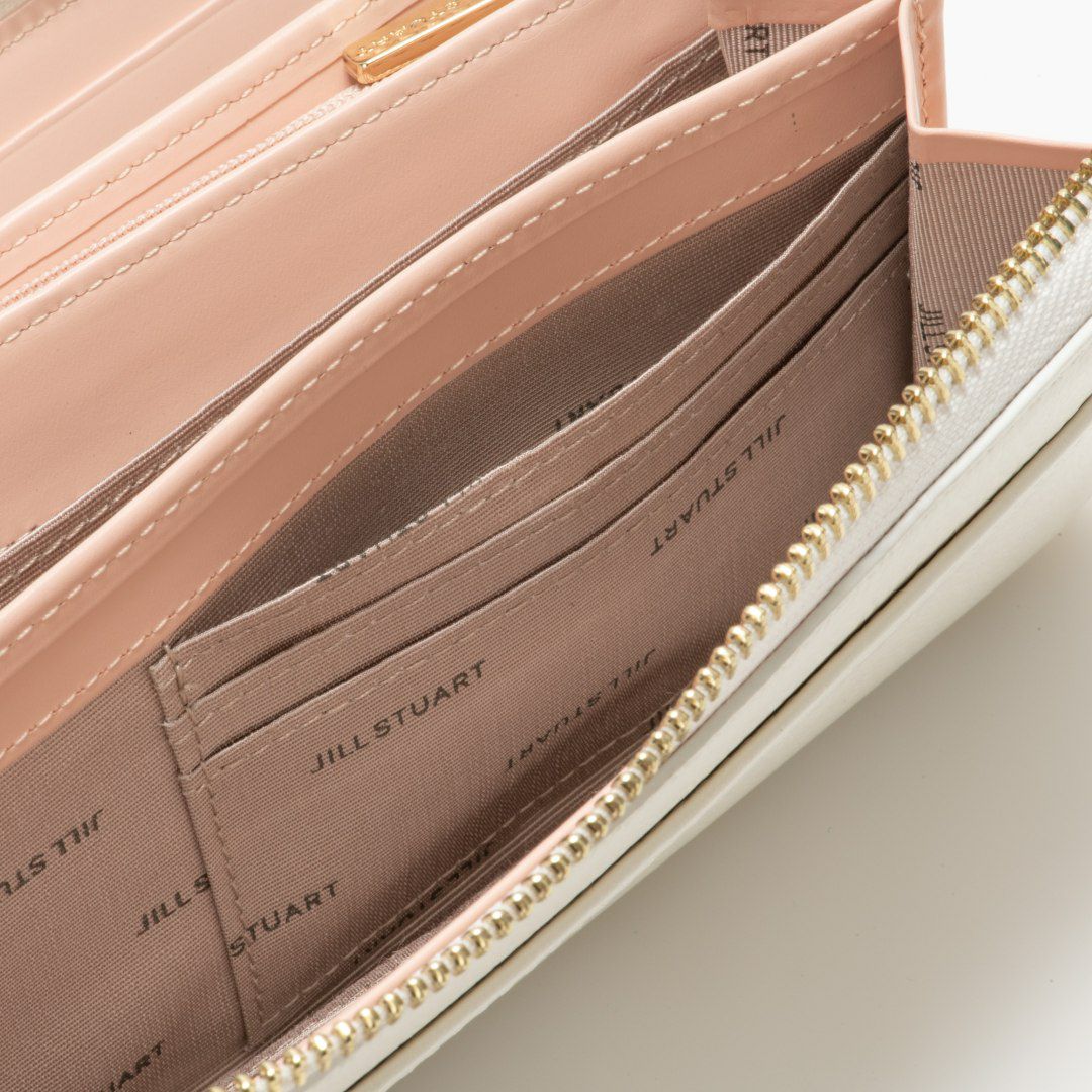 JILL STUART ミスティ ラウンドファスナー長財布 ホワイト