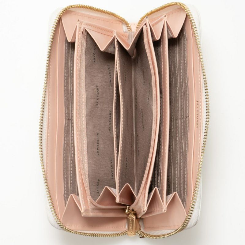 JILL STUART ミスティ ラウンドファスナー長財布 ホワイト