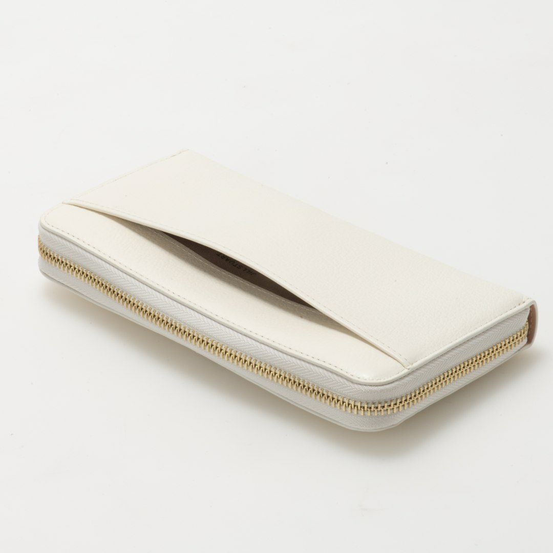 JILL STUART ミスティ ラウンドファスナー長財布 ホワイト