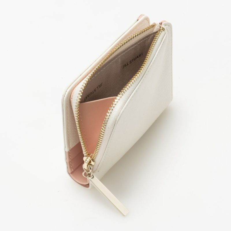 JILL STUART ミスティ L字ファスナー折り財布 ホワイト