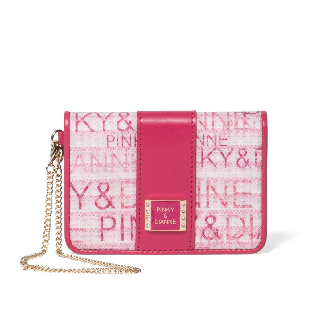 PINKY&DIANNEミックスツイード パスケース ピンク
