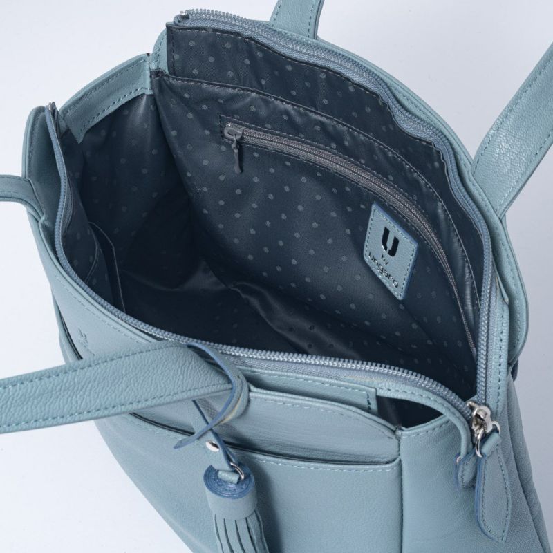  U by ungaro エヴァ トート ブルーグリーン