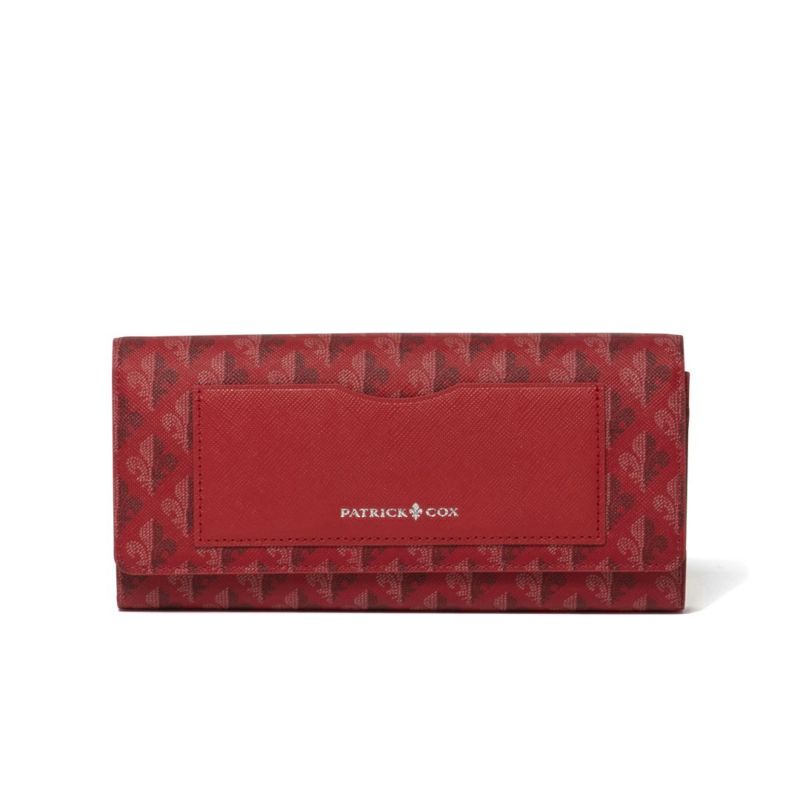 PATRICK COXカラフルメゾン 長財布 レッド
