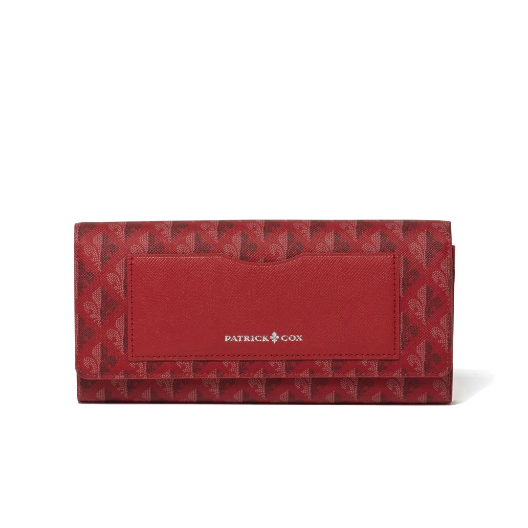 PATRICK COXカラフルメゾン 長財布 レッド