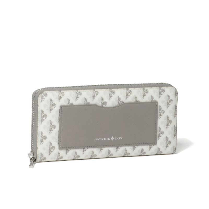 PATRICK COXカラフルメゾン ラウンドファスナー長財布 ホワイト