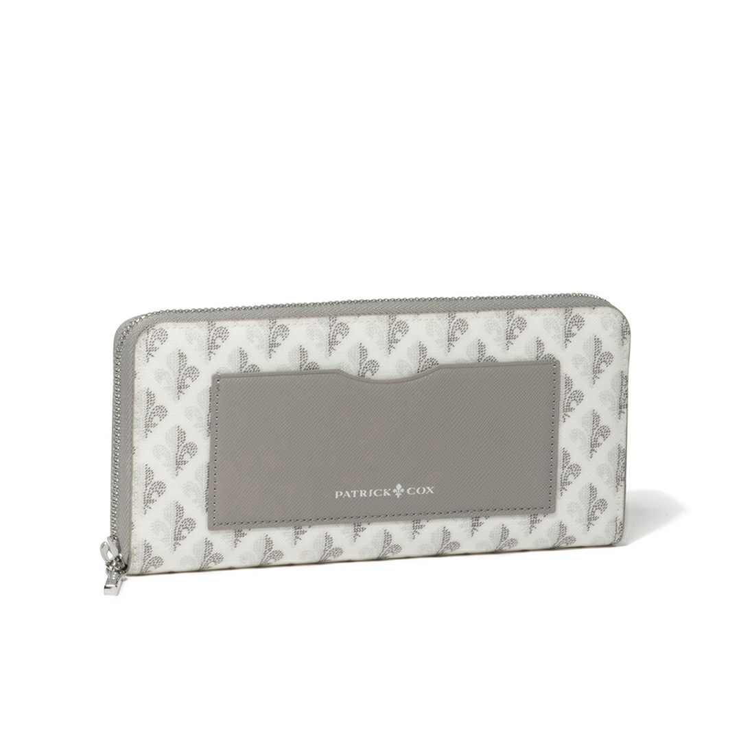 PATRICK COXカラフルメゾン ラウンドファスナー長財布 ホワイト