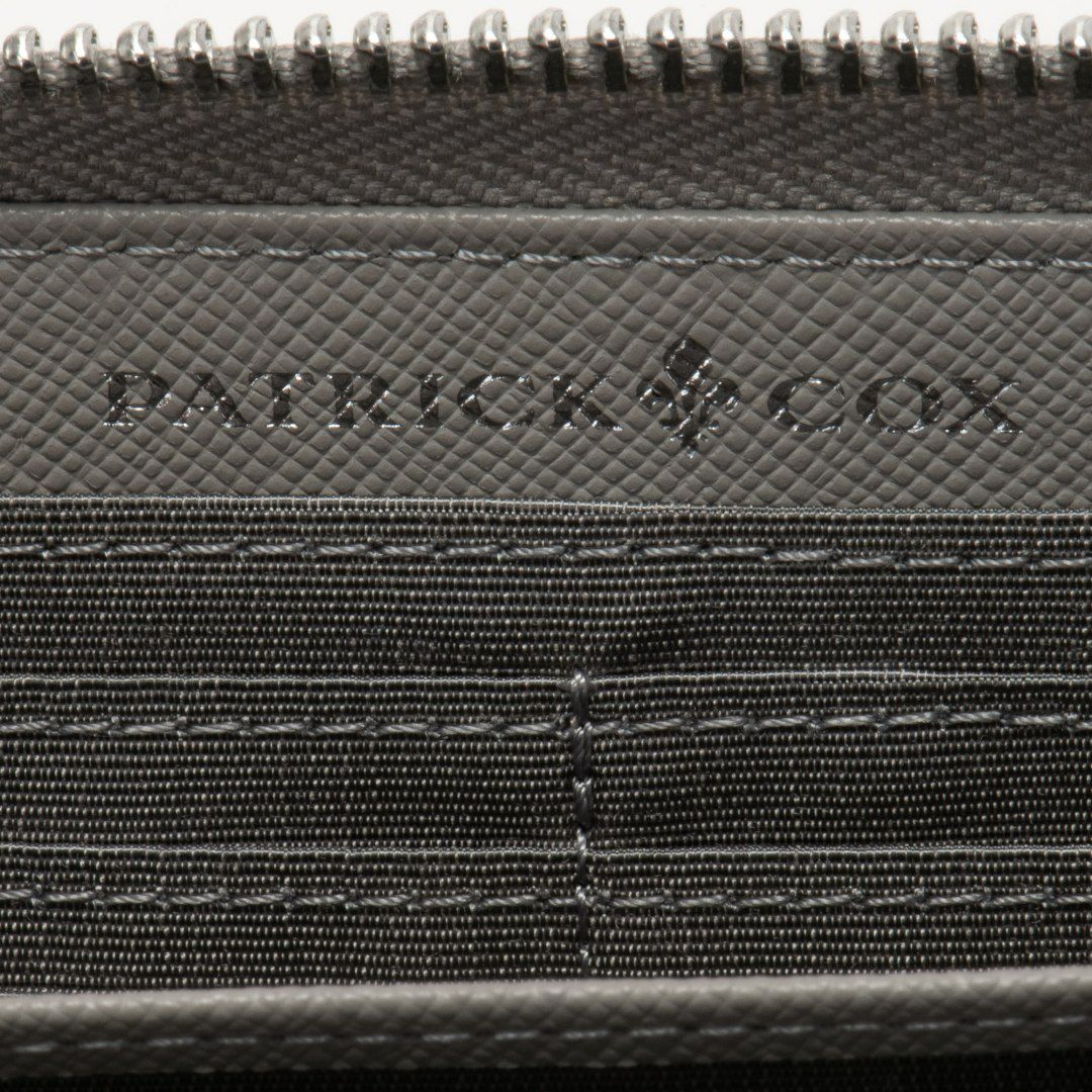 PATRICK COXカラフルメゾン ラウンドファスナー長財布 ホワイト