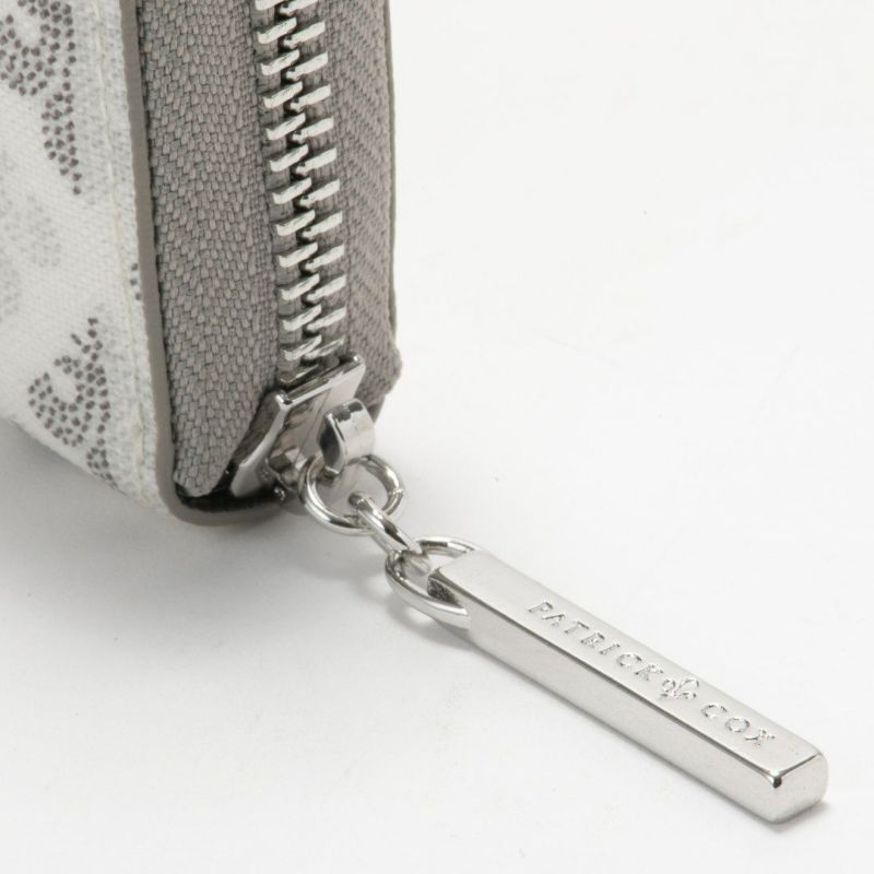 PATRICK COXカラフルメゾン ラウンドファスナー長財布 ホワイト