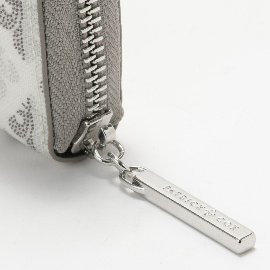 PATRICK COXカラフルメゾン ラウンドファスナー長財布 ホワイト