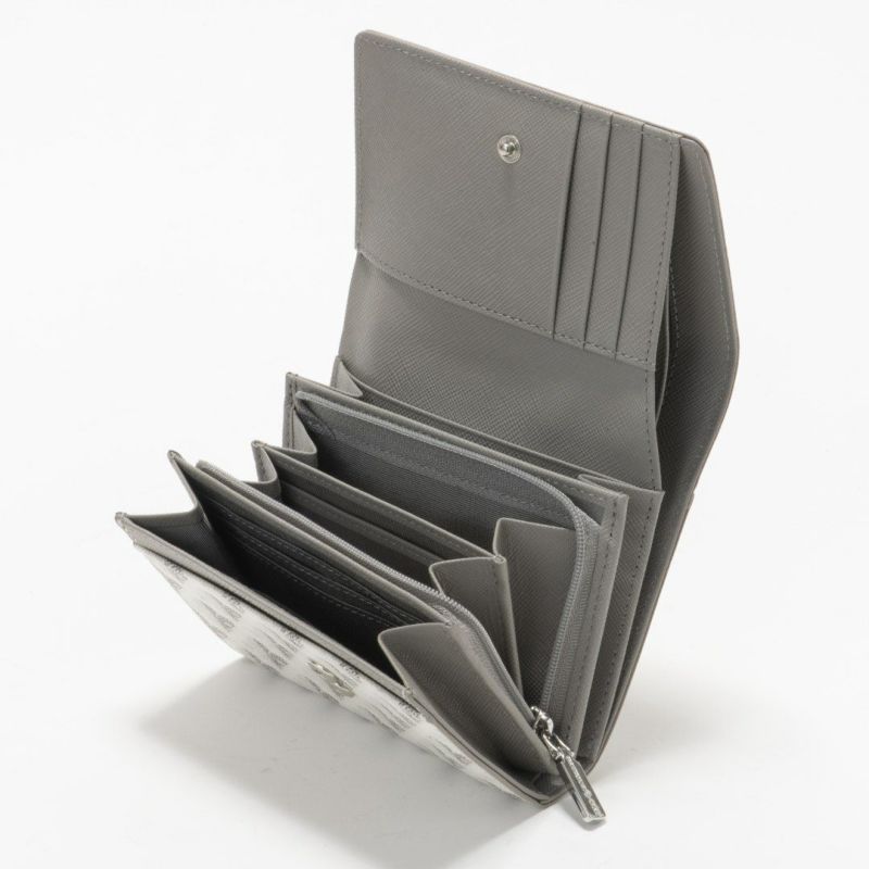 PATRICK COXカラフルメゾン L字ファスナー折り財布 ホワイト