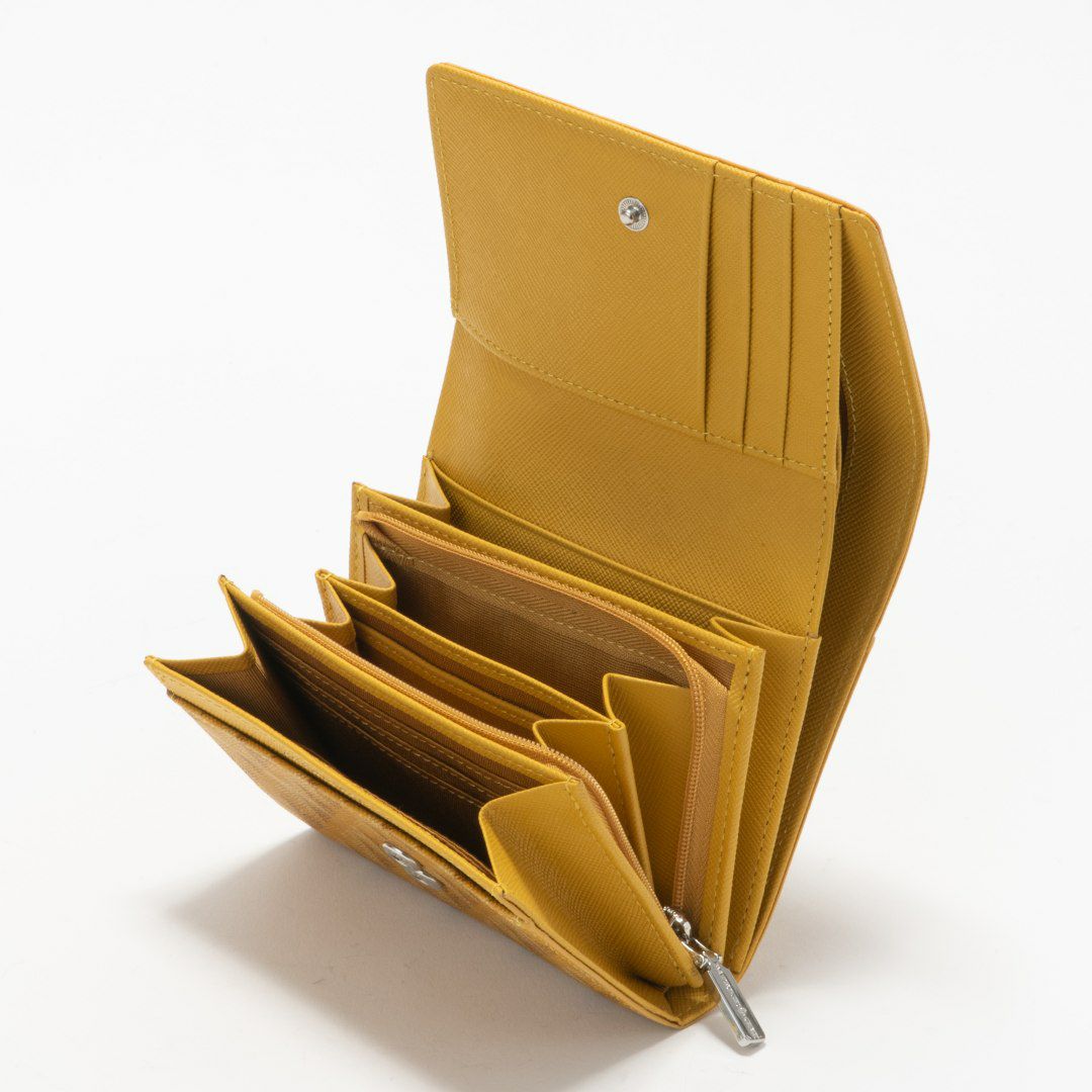 PATRICK COXカラフルメゾン L字ファスナー折り財布 イエロー