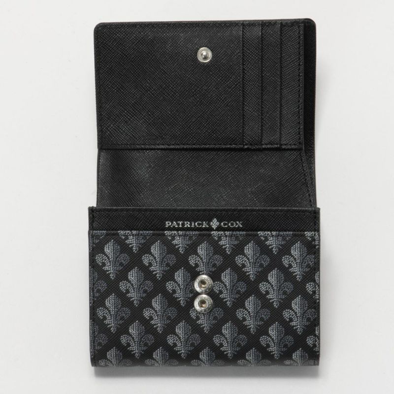 PATRICK COXカラフルメゾン L字ファスナー折り財布 ブラック