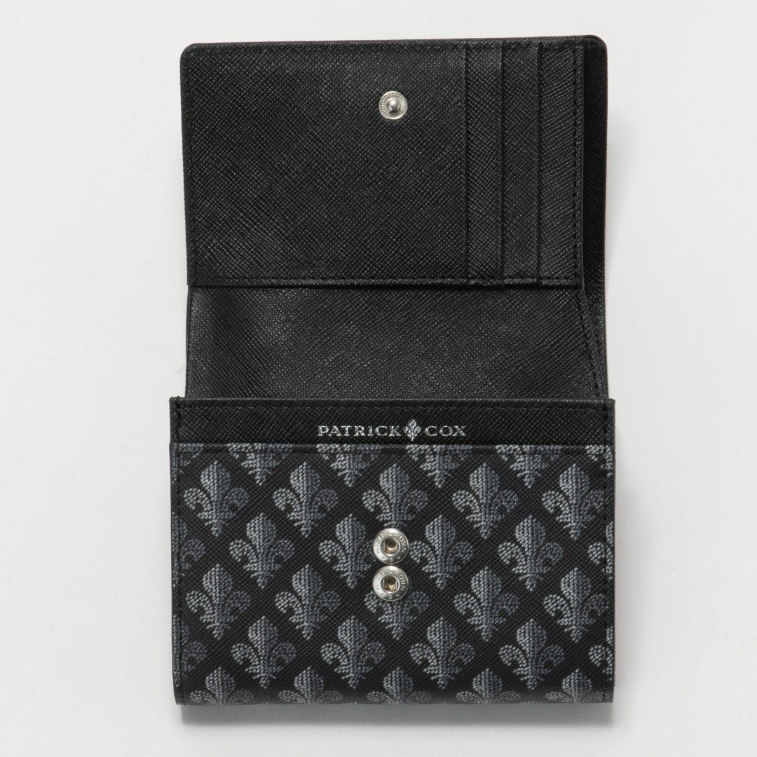 PATRICK COXカラフルメゾン L字ファスナー折り財布 ブラック