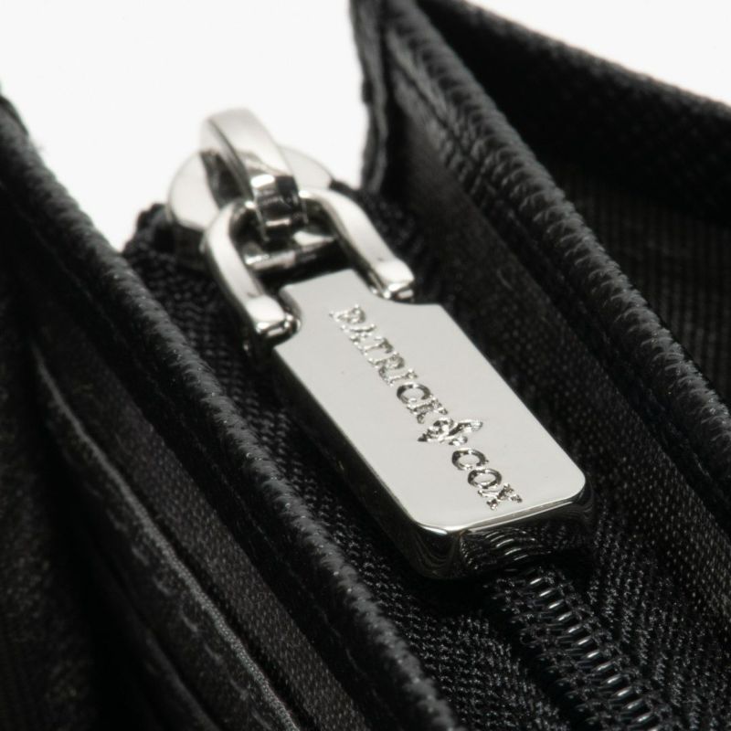 PATRICK COXカラフルメゾン L字ファスナー折り財布 ブラック