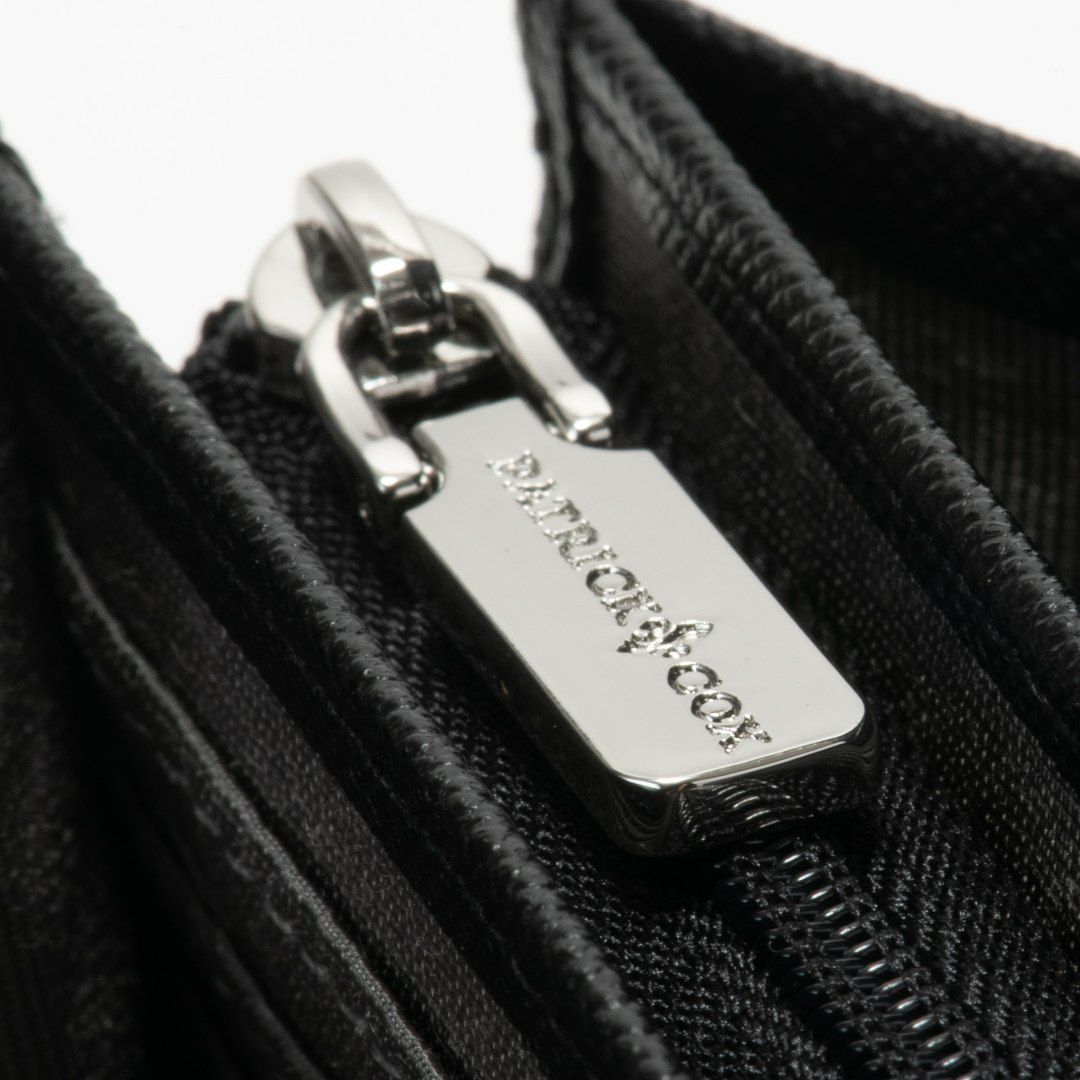 PATRICK COXカラフルメゾン L字ファスナー折り財布 ブラック