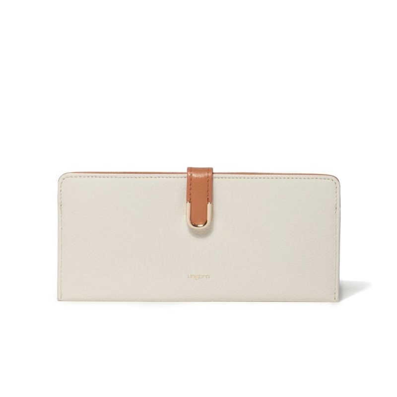 U by ungaroシルヴィー 薄型長財布 アイボリー