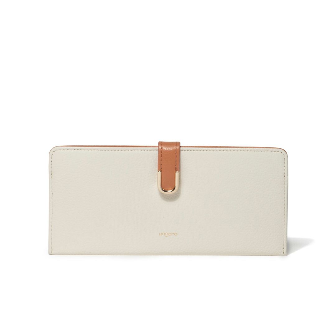 U by ungaroシルヴィー 薄型長財布 アイボリー