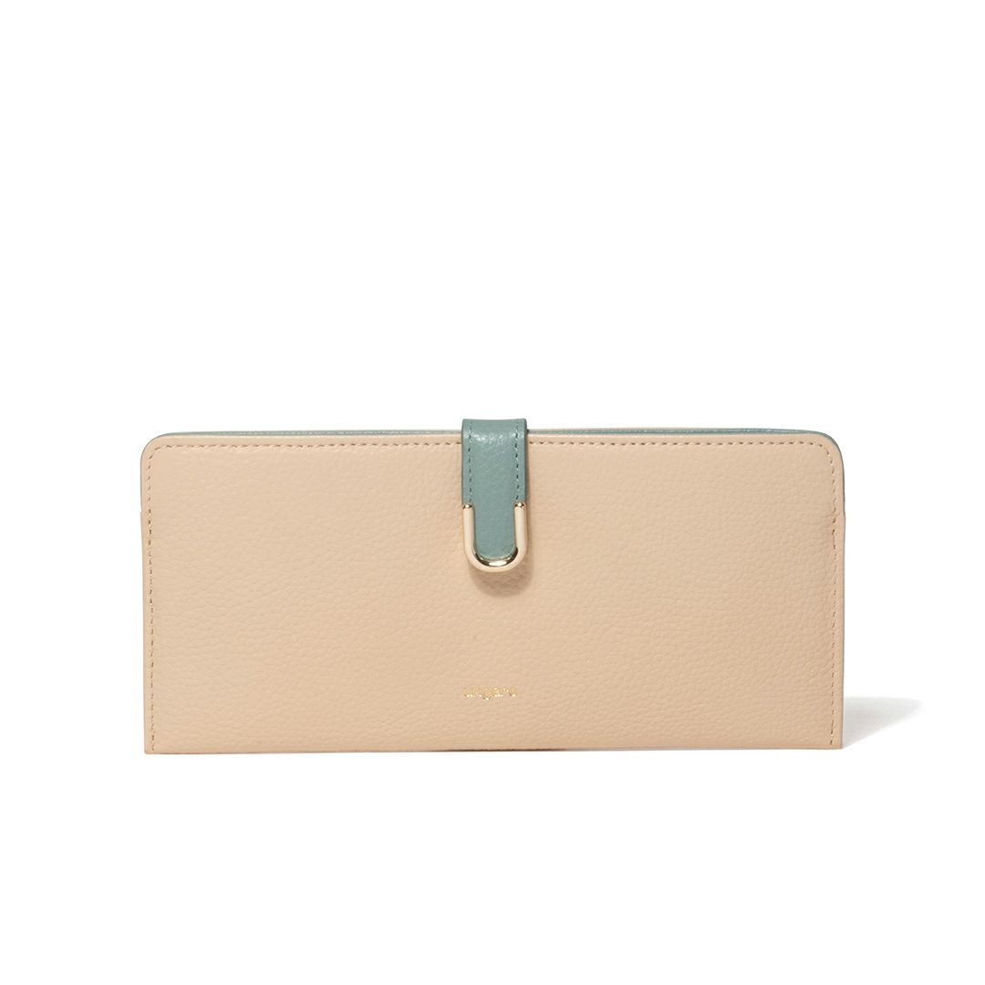 U by ungaroシルヴィー 薄型長財布 ベージュ